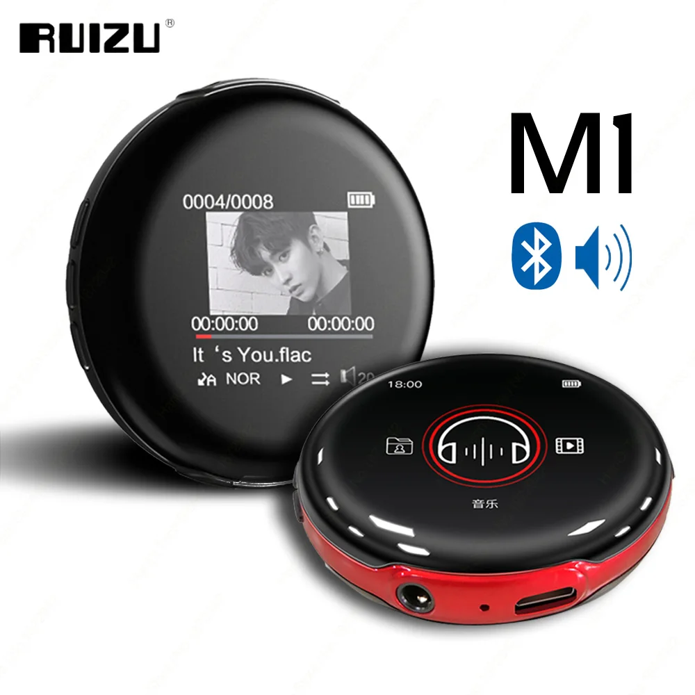 Новейший MP3 плеер RUIZU M1 Bluetooth спортивный мини Портативный аудио 8 ГБ с Built in
