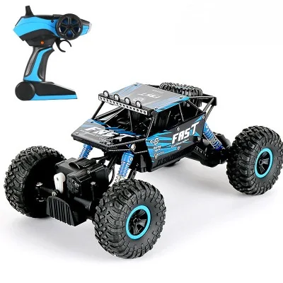 Blue Радиоуправляемая машина высокая скорость 1:18 грузовик гоночный скалолазание 2,4 г радиоуправляемые машины электрические радиоуправляемые автомобили дрейф внедорожный автомобиль игрушка - Цвет: Blue