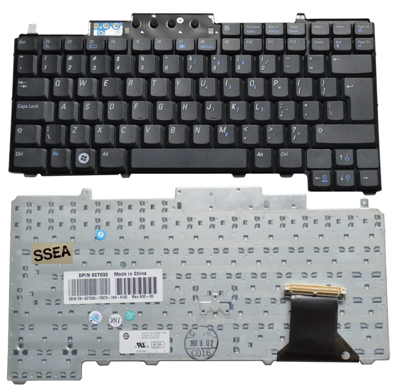 

SSEA Brand New US keyboard black For DELL Latitude D630 D620 D830 D820 PP10S PP18L M65 laptop US keyboard