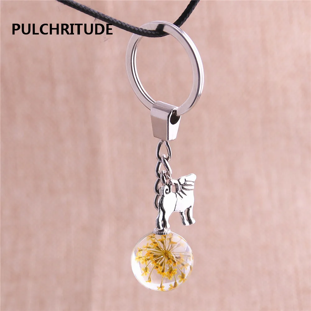 PULCHRITUDE 2 шт./лот металлический брелок хрустальный стеклянный шар кулон с
