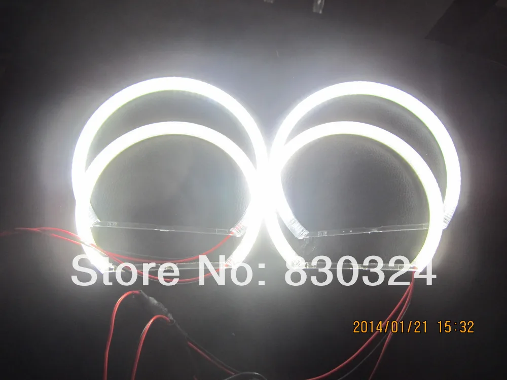 131 мм + 145 SMD светодиодный светильник Angel Eye Halo для BMWE46 3 серии белый 6000K непроектор 12В