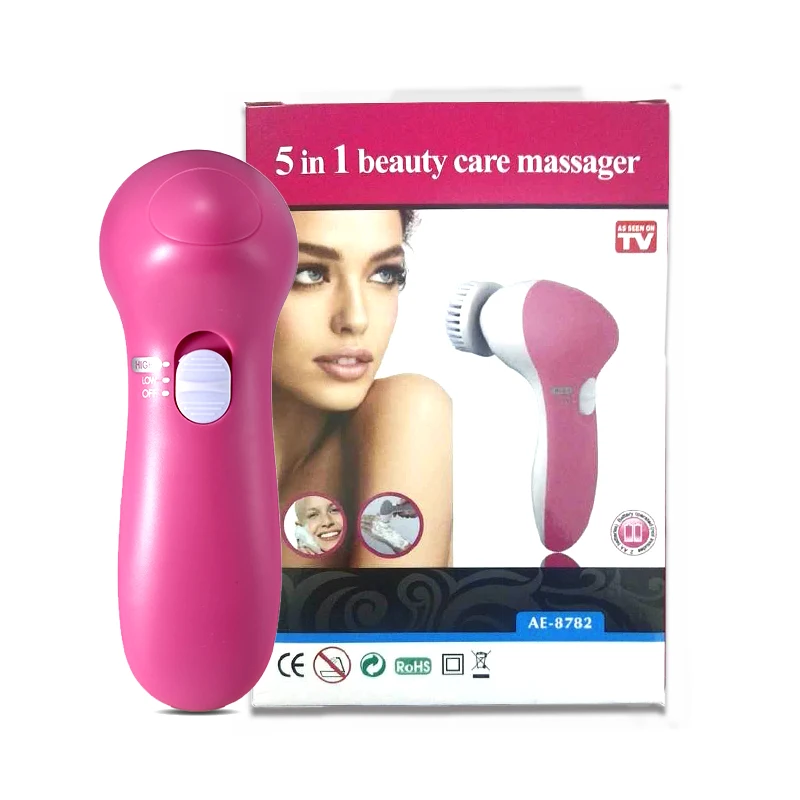 5 в 1 моющий аппарат для чистки лица очиститель пор кожи очищающий массаж тела мини-массажер для красоты щетка электрическая очищающее средство для лица