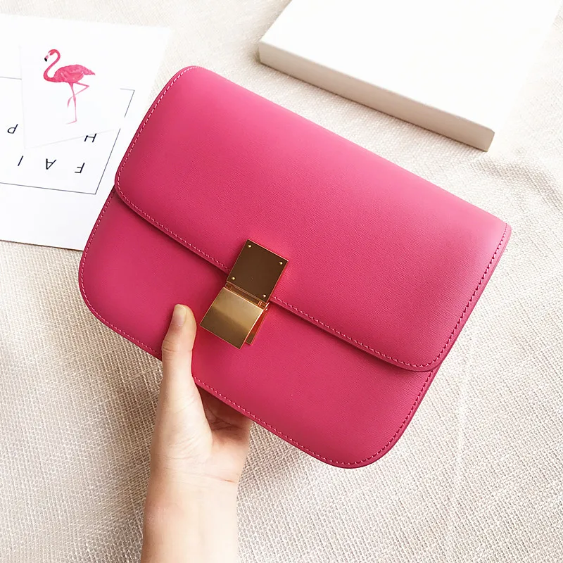 Bags for Women Tofu Wrapped Hand Rubbing Cow Skin Box Retro Small Square Bag Single Shoulder Oblique Bag Girl