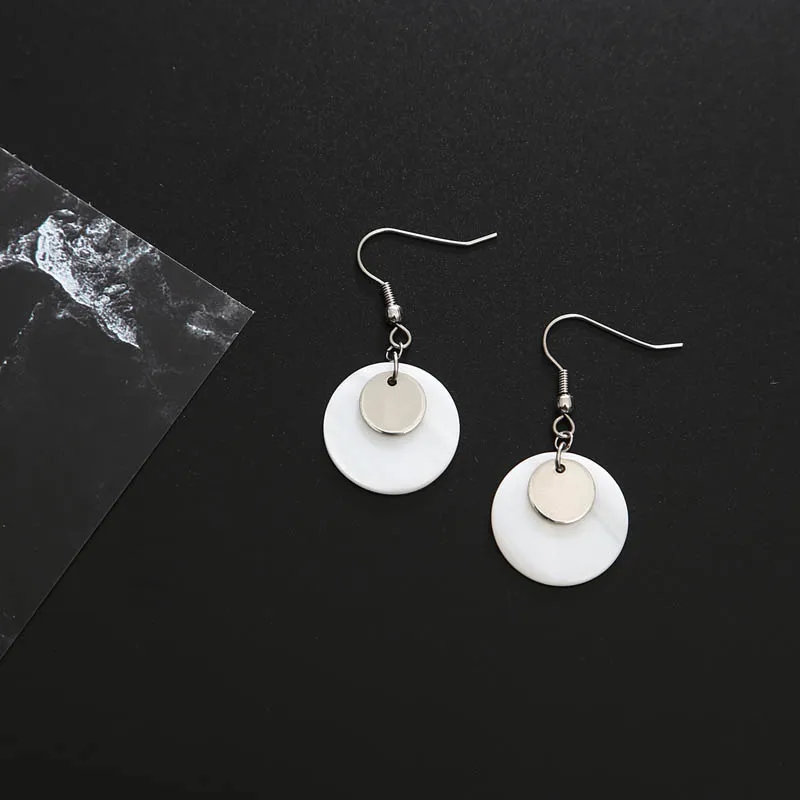 Женские серьги Крючки из нержавеющей стали длинные в форме слезы украшенные