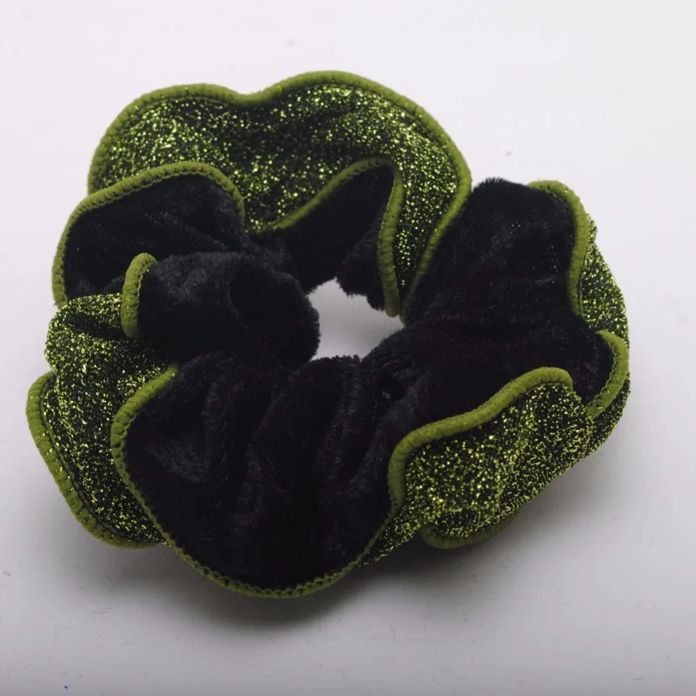 Резинки для волос с блестками женские большие эластичные резинки в стиле пэчворк