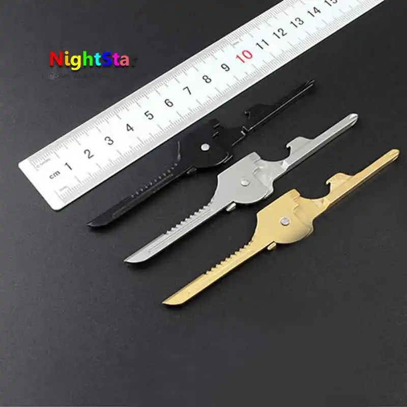 6 в 1 Utili Key брелок многофункциональный инструмент нержавеющая отвертка EDC