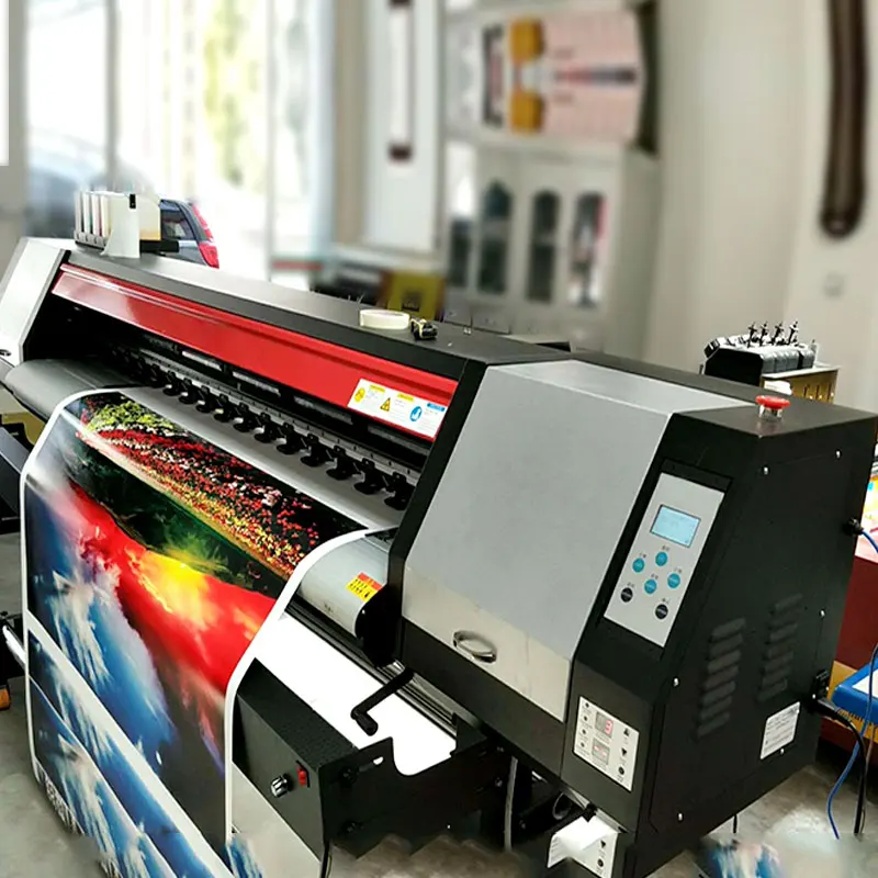 Outdoor Xp600 Eco Solvent Printer Double Printhead Pvc Canvas Vinyl Printing Machine 1.8M Flex Banner Printer Plotter