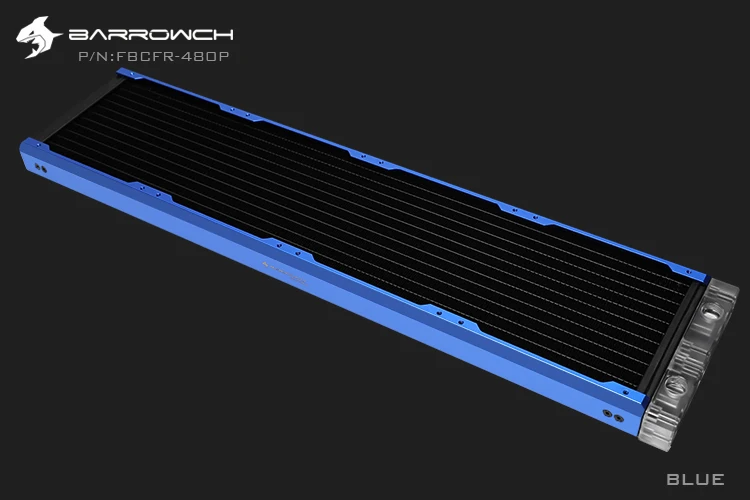 Barrowch Хамелеон рыбы модульные 480 мм радиаторы, акриловые/POM съемные радиаторы, подходит для 120 мм вентиляторов FBCFR-480P