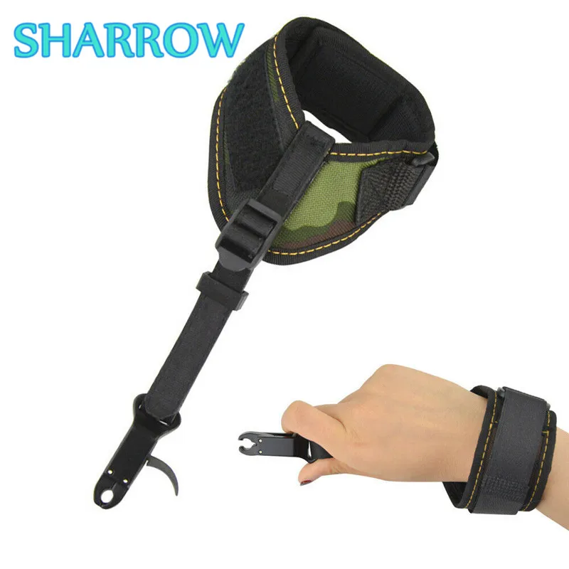 

1Pc Release Aids Compound Bow Caliper Release Adjustable Wrist Strap Wrist Trigge Shooting Tools For Bow Archery Accessories
