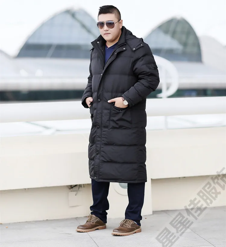 Зимняя мужская куртка 12XL 10XL Толстая Теплая на белом утином пуху качественная и