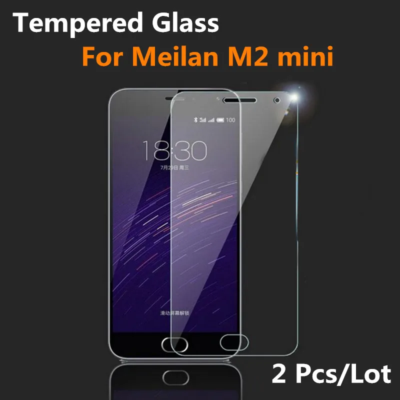 Закаленное стекло для Meizu M2 mini 2 шт. защитная пленка экрана Синий Шарм Meilan M2mini M 5 0
