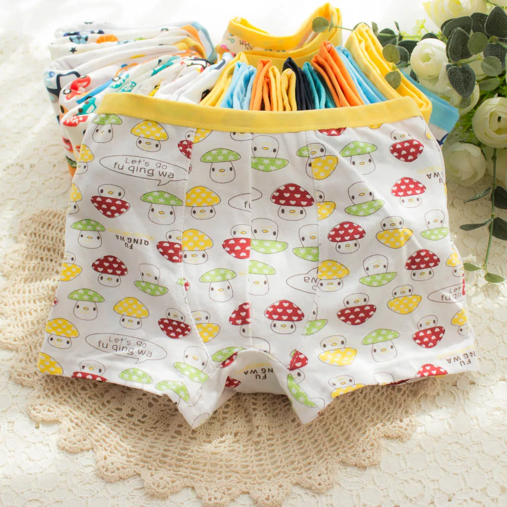 6 шт./лот нижнее белье для мальчиков хлопковые детские трусики боксеры с рисунком