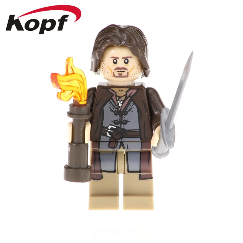 PG551 Without Box PG554 Одиночная Aragon Samwise Gamgee серия фильмов фигурки Saruman Beorn модель здания Beorn блоки для детей игрушки подарок - Цвет: PG551 Without Box