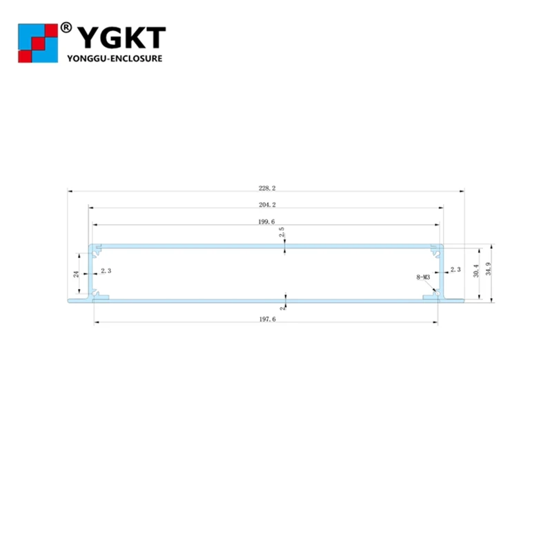 Черный алюминиевый электронный чехол для проектов сделай сам 229-35-150 мм |