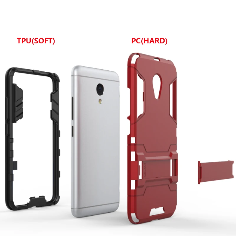 For Meizu m3 m3s mini meilan Case Heavy Duty Armor mobile Protective Back Cover stand 2 in 1 TPU+PC Shell Phone Accessories |