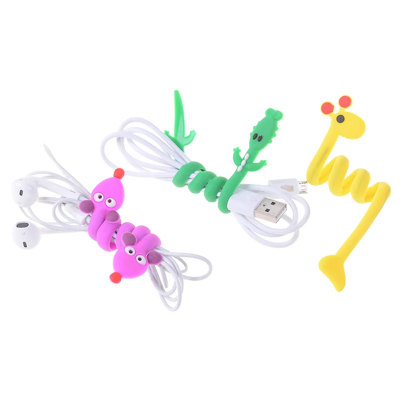 Защитная лента для кабеля с милыми животными мультяшный usb кабель укуса Iphone