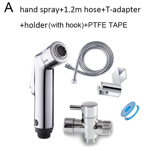 биде кран для ванной анальный душ в ванной комнате, Двухфункциональный биде латунный Т- адаптер смеситель 1,2 м душа, шланга, держатель устанавливается для дома ванная комната аксесуары