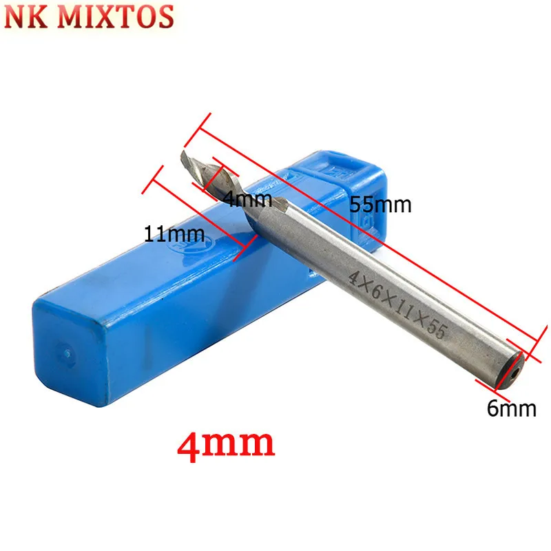 NK MIXTOS 1 шт. 4/6/8/10/12 мм 2 Флейта Фреза HSS Концевая фреза CNC Гравировальный Бит прямой