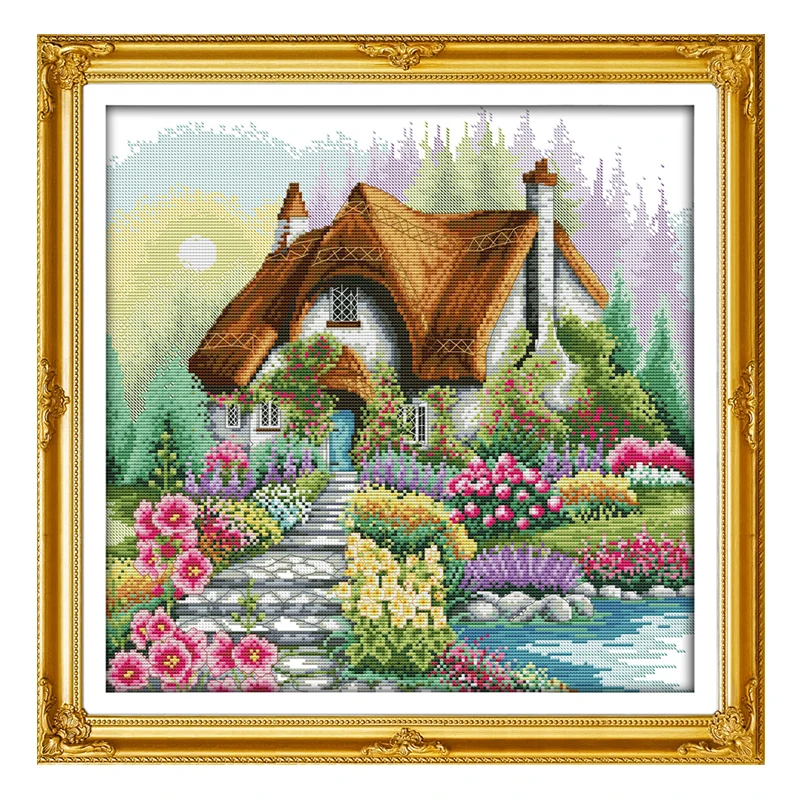 Набор для вышивки крестиком Joy Sunday diy Цветочный дом scenic DMC14CT 11CT из