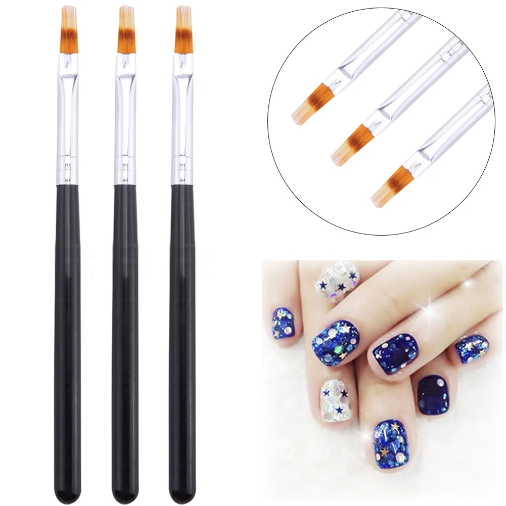 Nail Brush Tools Art Manicure UV Gel Pens Portable Black Handle Color-changing Dentate | Красота и здоровье