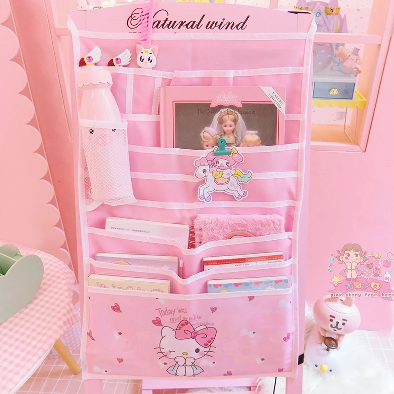 Телесный Мультфильм Сейлор Мун hello kitty My Melody Cinnamoroll пудинг собака косметички настенные подвесные сумки для книг сумки для хранения косметики для девочек - Цвет: Телесный