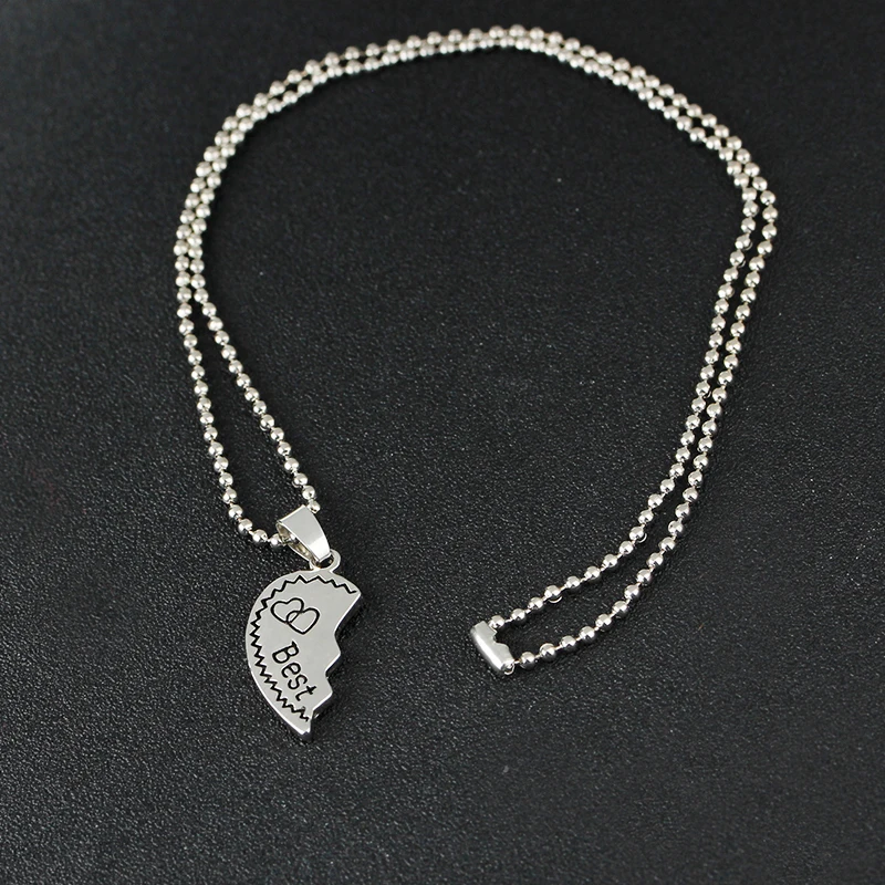 Ожерелье с подвеской в виде половинки сердца 2 шт.|best friend|friends bestfriendship pendant necklace |