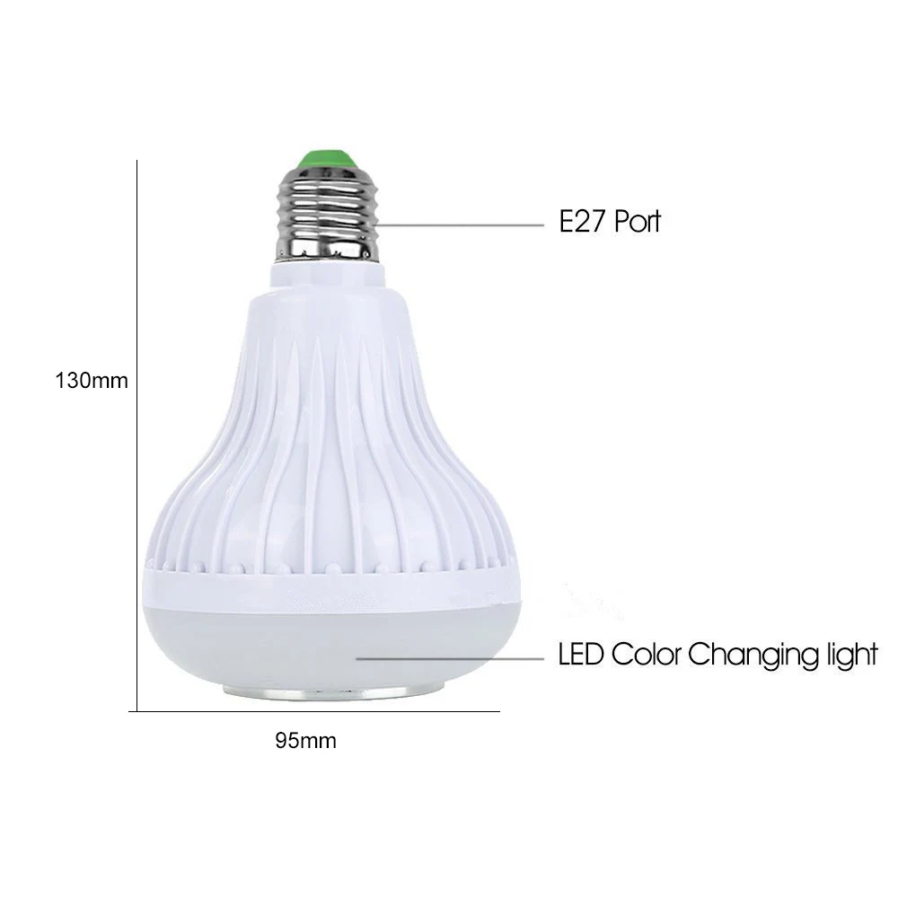 Беспроводная bluetooth колонка YWXLight E27 12 Вт RGB Светодиодная лампа 220 в аудио умная
