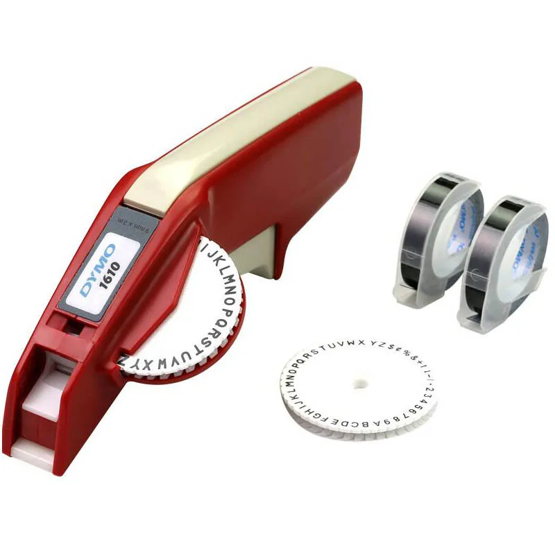 Этикетки Ленточные от dymo 3d 1610 3 pz смешанные Черные красные и синие 9 мм пластиковые