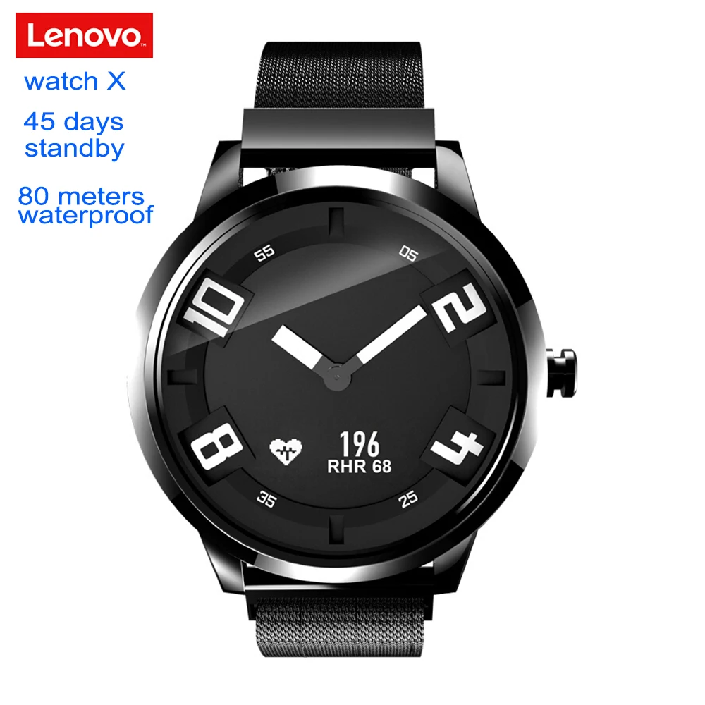 Lenovo часы X plus Smartwatch Bluetooth 80 м водостойкий пульсометр монитор сна плавание умные