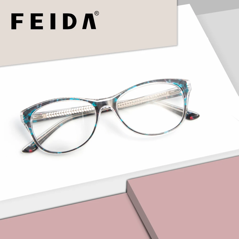 Женские и мужские очки FEIDA винтажные в ретро стиле из ацетата BC3901|women frame|man brand