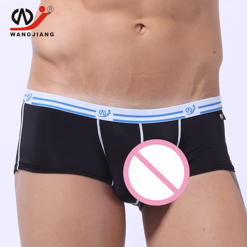 Мужские трусы боксеры WJ черные удобные хлопковые нижнее белье|cotton boxer men|brand men's