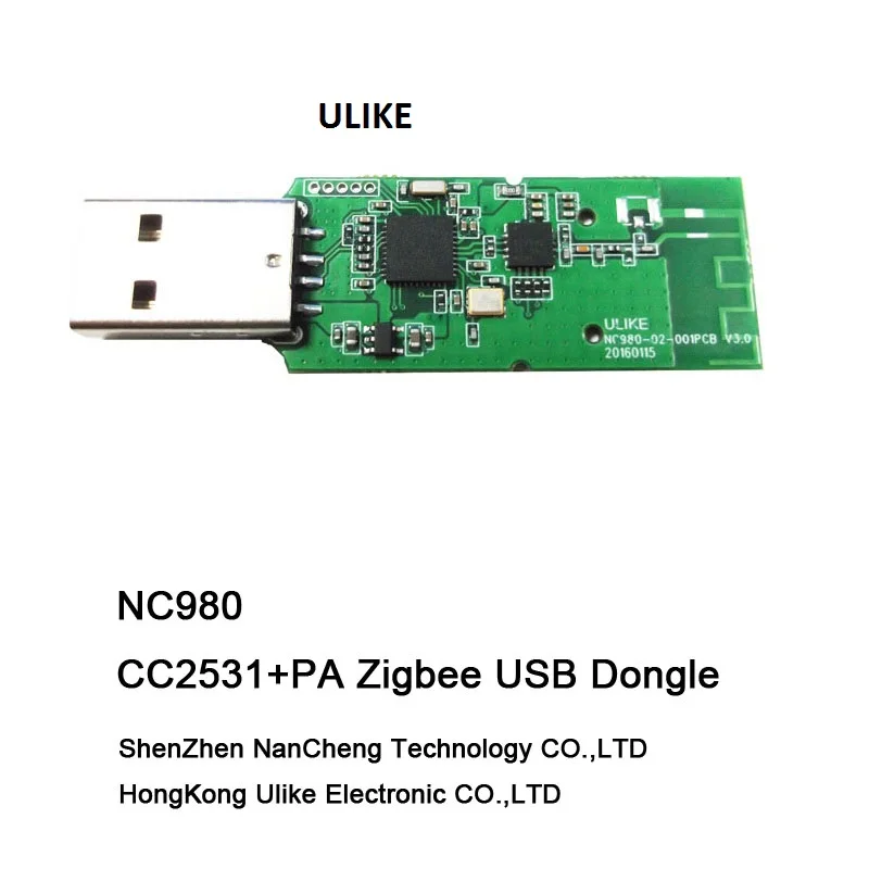 

Для Cc2531 + PA, USB, Dongle, ZigBee, беспроводной модуль 2km, умный дом sniffer