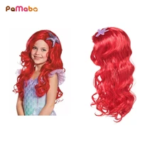 pamaba children comic con cosplay equipment accessories girls mermaid wig halloween princess dress up human hair party supplies