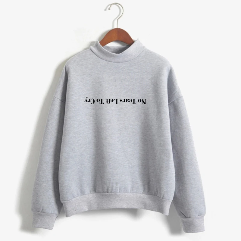 

Ariana Grande Sweatshirt No Tears Left To Cry Hoodie Women Print Harajuku God Is A Woman Sweatshirts Pullover Cewneck Warm Tops