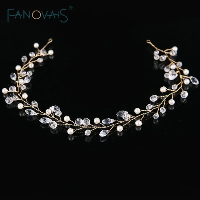 Crystal Pearls Bridal Head Wear For Wedding Bridesmaid Veil Boho Style beach Accessories 2019 | Свадьбы и торжества