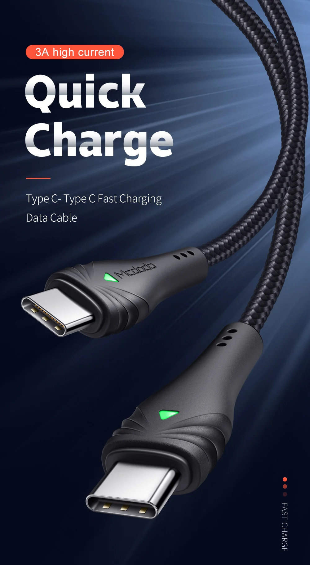 Mcdodo 60 Вт PD usb type C к USB C кабель для передачи данных для samsung S9 huawei Xiaomi ноутбук macbook Pro Телефон быстрая зарядка QC4.0 шнур