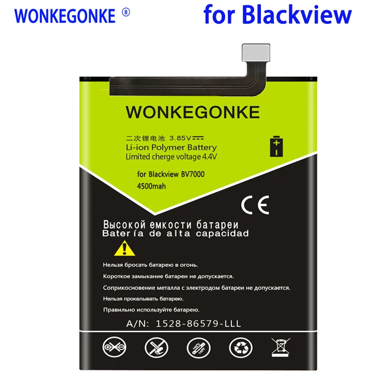 

Аккумулятор WONKEGONKE 4500 мАч для Blackview BV7000 с номером отслеживания