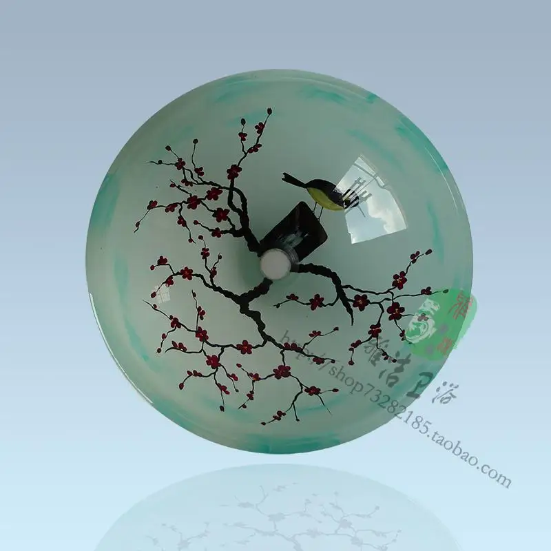 

Oval and Round Bathroom Tempered Glass Counter Top Wash Basin Cloakroom Hand Paint Sink Washing Bowl HX021