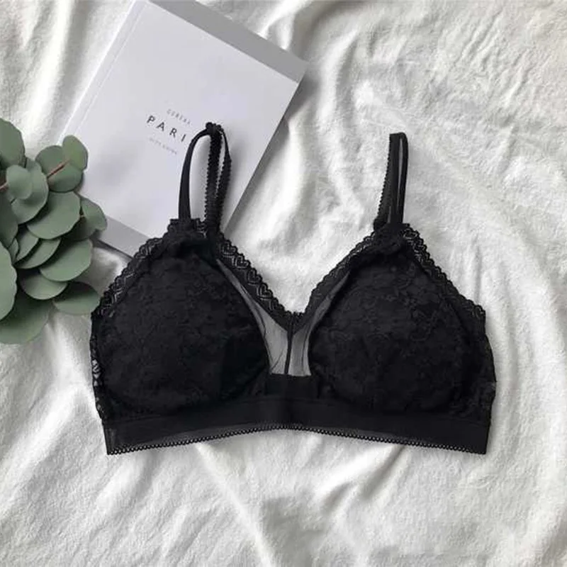 

WomenLace Sexy Bra Casual Lace Bralette Padded Bra Stretch Brassiere Fashion Wireless Bra