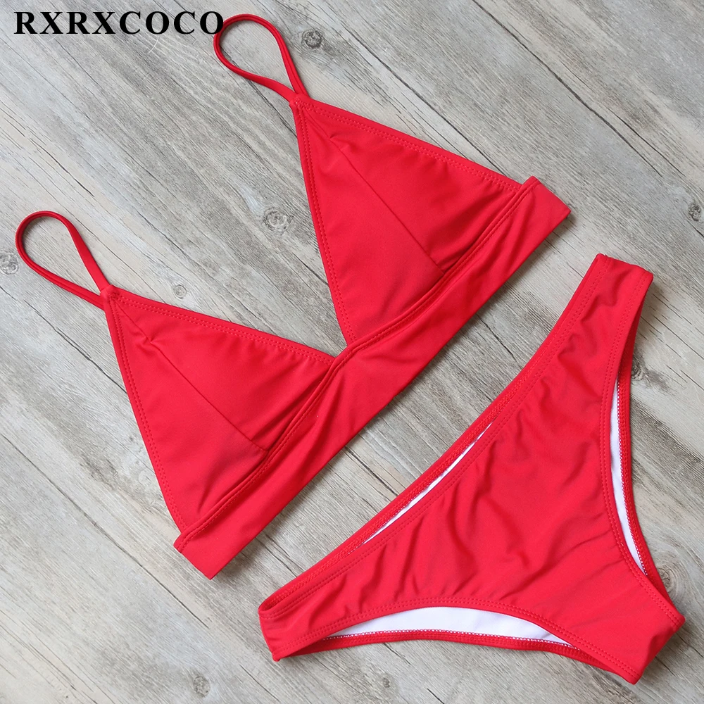 RXRXCOCO, брендовый комплект бикини,, Мягкий купальник, женский, пуш-ап, бикини, сексуальный купальник, женский, низкая талия, купальник, пляжная одежда