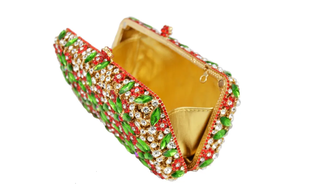 LaiSC Fashion luxury women Clutch bags flower evening Bridal wedding Purse pochette Golden Ladies soiree bag SC065 | Багаж и сумки