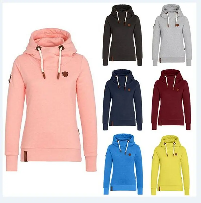 Solid Hoodies Sweatshirts 2019 Women Casual Kawaii Harajuku Fashion Punk for Girls Clothing European Tops Korean | Женская одежда