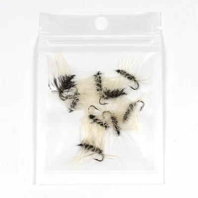 10Pcs In Bag Wifreo 10 шт. 10# серый Гриффит Гнат комаров сухой муха форель Пан рыба синий жабр лещ Рыбалка сухие мухи - Цвет: 10Pcs In Bag