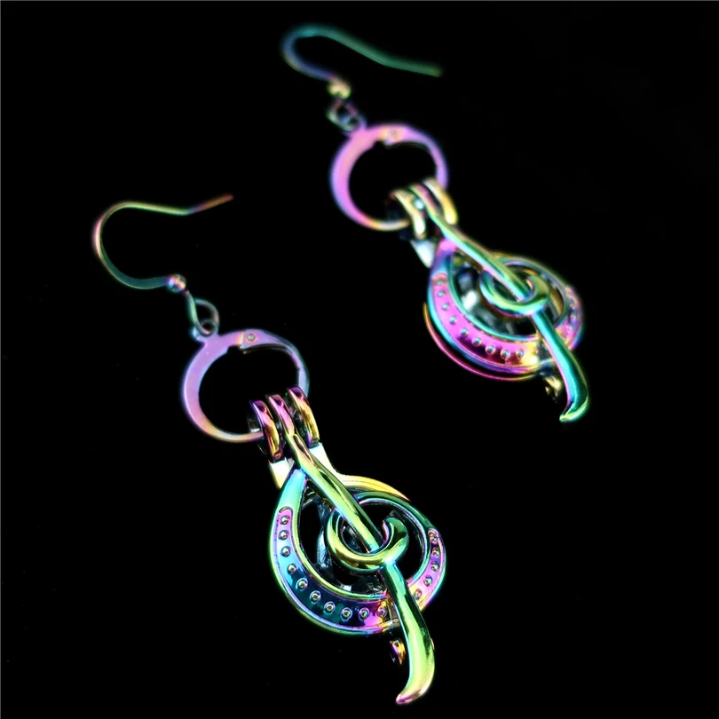 В богемном стиле с аппликацией в виде животного лошади бабочка медальон Серьги