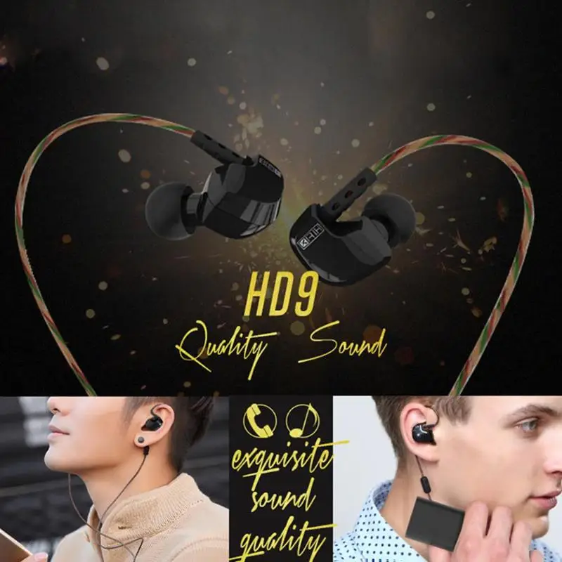 KZ HD9 Наушники Hi-Fi спортивные наушники медный драйвер ушной крючок в ухо беговые