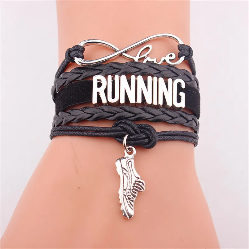 

GVUSMIL Infinity Love RUNNING Bracelet Charm Bracelet & Bangles Sport Women Men Jewelry Sport Gift Drop Shipping