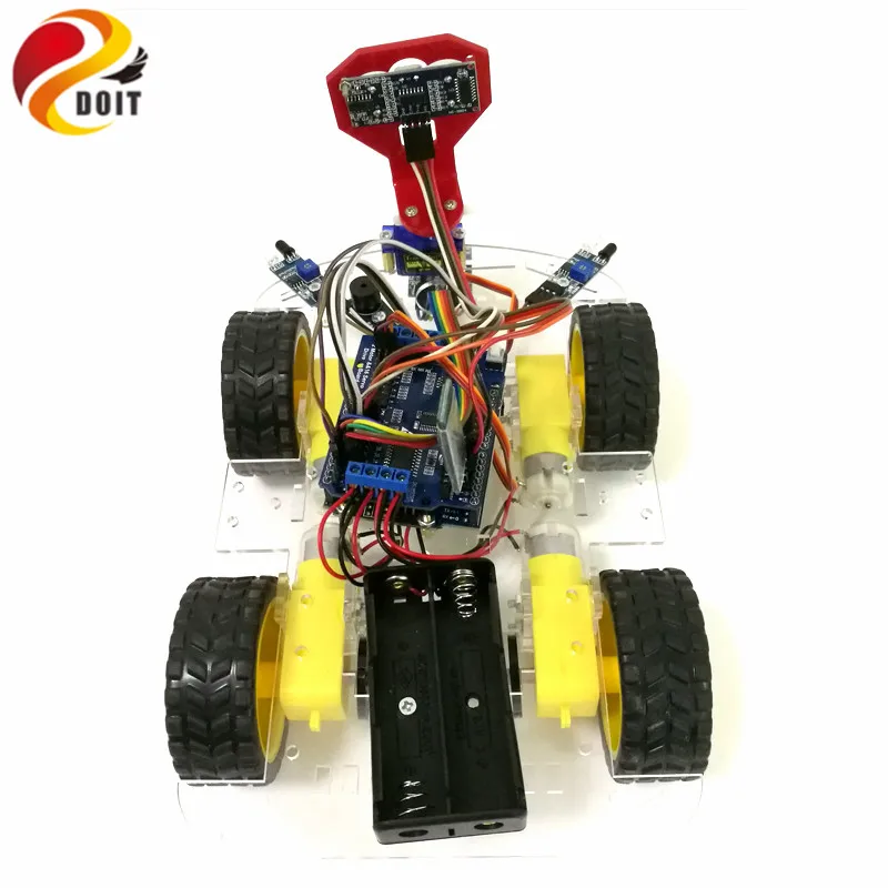 DOIT Bluetooth управление 4WD робот шасси автомобиля с UNO R3 доска + Мотор привод щит