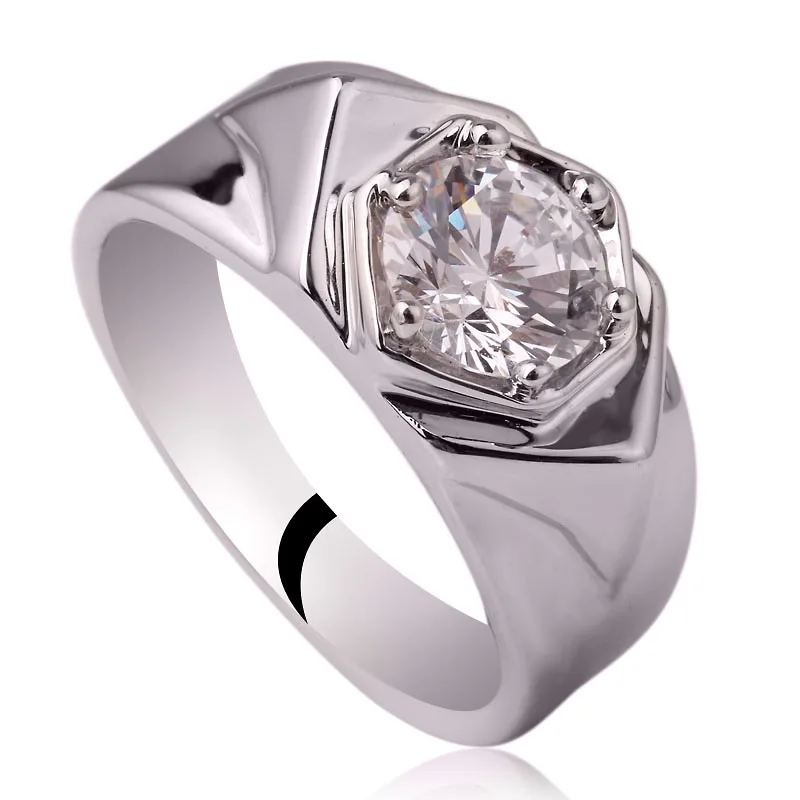 Мужское кольцо из серебра 7 5 пробы с фианитом размеры от 6 до 13|sterling silver rings|silver ringmen