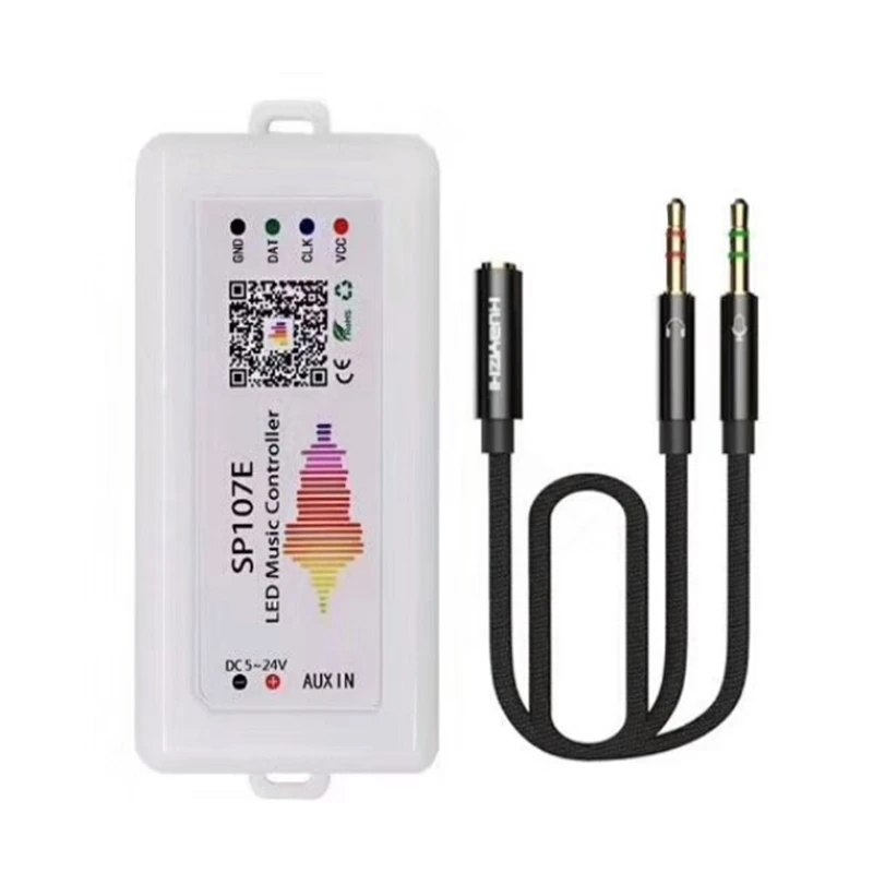 DC5V 24V SP107E Bluetooth Музыка Светодиодный контроллер полный цвет RGB SPI управление по телефону приложение для ws2812 2811