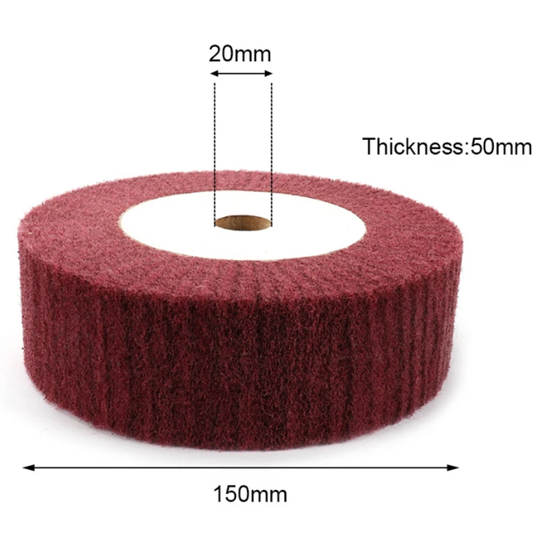 Нетканая мочалка 6 дюймов шлифовальный круг Швабра полировальный диск 320 #20 мм
